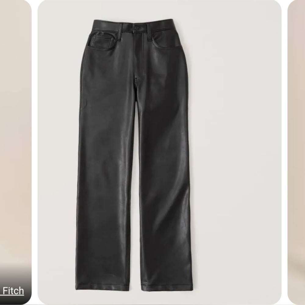 Abrecombi curve love faux leather pants